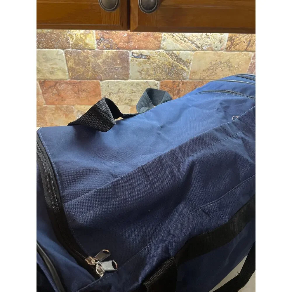 Salomon Duffel Bag Travel Blue Gym Sports Large Multi Pocket Hockey Zipper